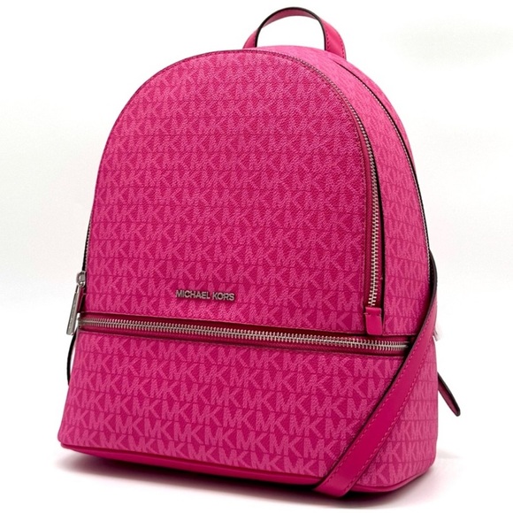 Michael Kors Medium Rhea Zip Backpack - Dragonfruit